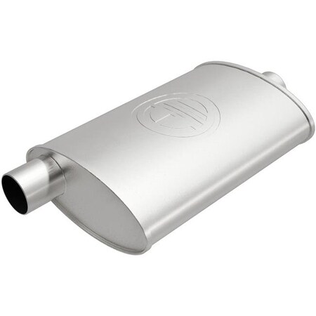 Magnaflow MagnaFlow 1001766 23 in. Round Replacement Muffler - 2.25 in. Offset ID x 2.25 in. Offset OD O66-1001766
